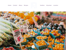 Tablet Screenshot of oakwoodfarmersmarket.org